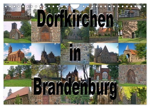 Dorfkirchen in Brandenburg (Wandkalender 2026 DIN A4 quer), CALVENDO Monatskalender