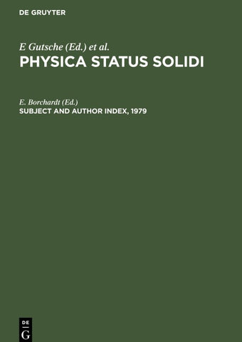 Subject and Author Index, 1979