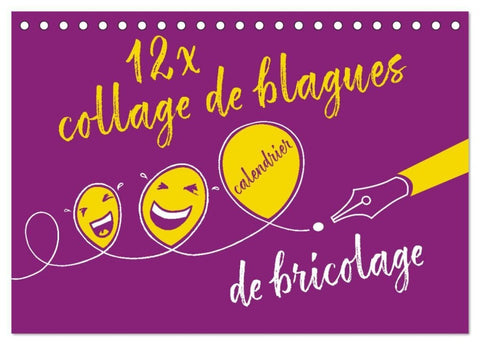 12 x collage de blagues - calendrier de bricolage (Calendrier de bureau 2027 DIN A5 vertical), CALVENDO calendrier mensuel
