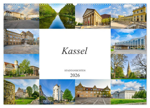 Kassel Stadtansichten (Wandkalender 2026 DIN A2 quer), CALVENDO Monatskalender
