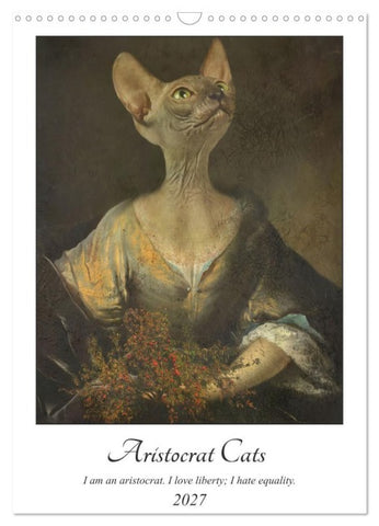 Aristocrat Cats (Wall Calendar 2027 DIN A3 portrait), CALVENDO 12 Month Wall Calendar