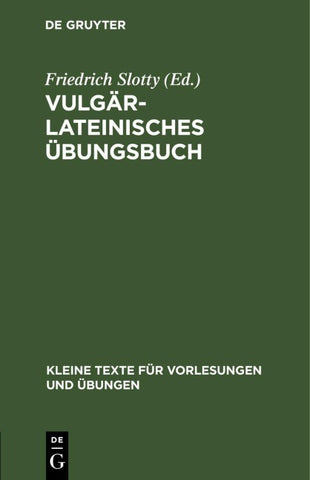 Vulgärlateinisches Übungsbuch
