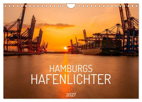Hamburgs Hafenlichter (Wandkalender 2027 DIN A4 quer), CALVENDO Monatskalender