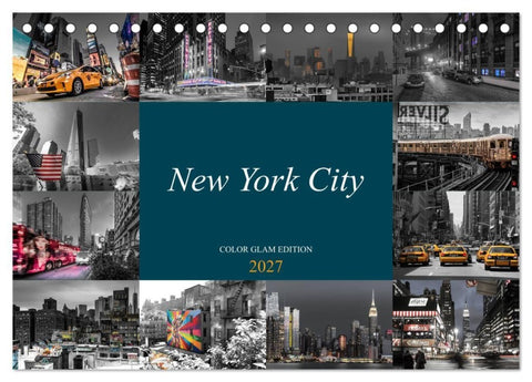 New York City - Color Glam Edition (Tischkalender 2027 DIN A5 quer), CALVENDO Monatskalender