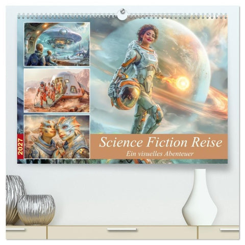 Science Fiction Reise - Ein visuelles Abenteuer (hochwertiger Premium Wandkalender 2027 DIN A2 quer), Kunstdruck in Hochglanz