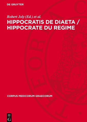 Hippocratis De Diaeta / Hippocrate Du regime