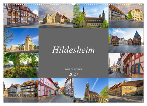 Hildesheim Impressionen (Wandkalender 2027 DIN A2 quer), CALVENDO Monatskalender
