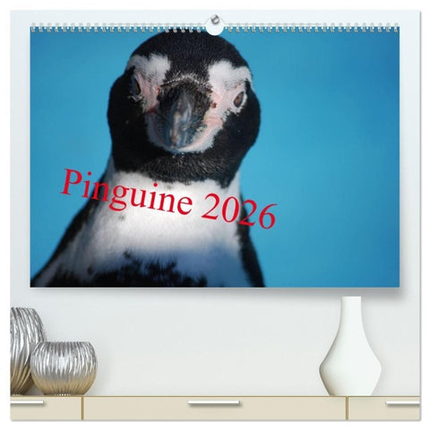 Pinguine 2026 (hochwertiger Premium Wandkalender 2026 DIN A2 quer), Kunstdruck in Hochglanz