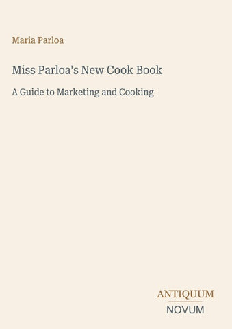 Miss Parloa's New Cook Book