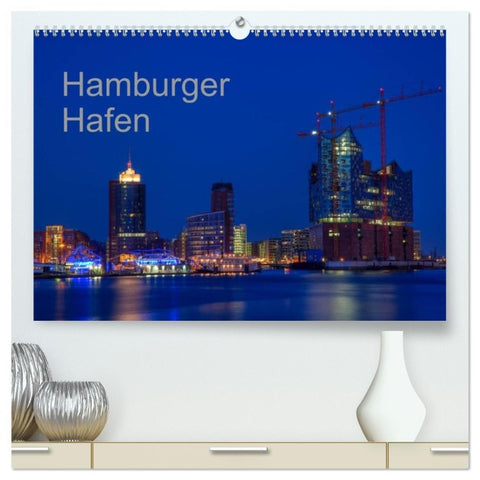 Hafen Hamburg (hochwertiger Premium Wandkalender 2026 DIN A2 quer), Kunstdruck in Hochglanz