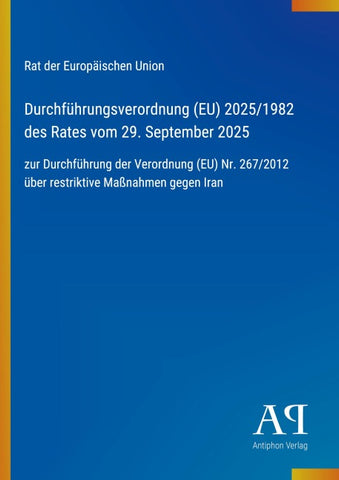 Durchführungsverordnung (EU) 2025/1982 des Rates vom 29. September 2025