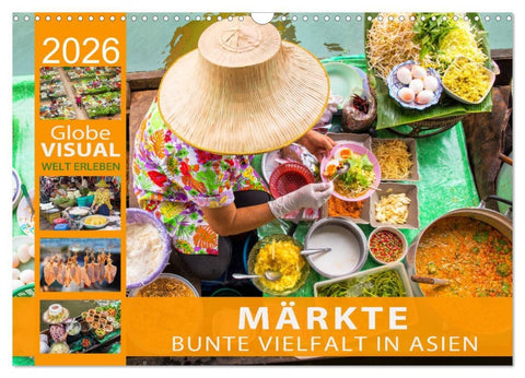 MÄRKTE - Bunte Vielfalt in Asien (Wandkalender 2026 DIN A3 quer), CALVENDO Monatskalender