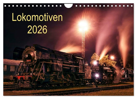 Lokomotiven 2026 (Wandkalender 2026 DIN A4 quer), CALVENDO Monatskalender