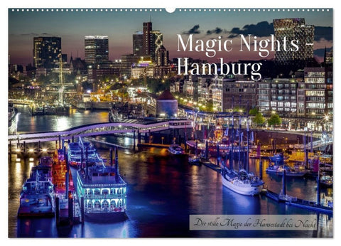 Magic Nights Hamburg (Wandkalender 2027 DIN A2 quer), CALVENDO Monatskalender