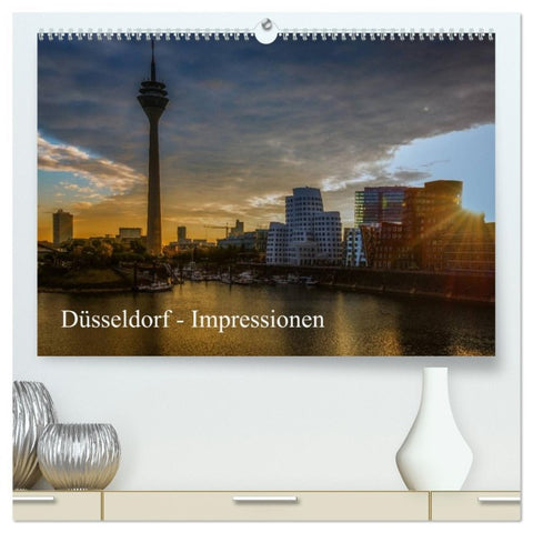 Düsseldorf - Impressionen (hochwertiger Premium Wandkalender 2026 DIN A2 quer), Kunstdruck in Hochglanz