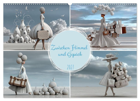 Zwischen Himmel und Gepäck (Wandkalender 2027 DIN A2 quer), CALVENDO Monatskalender