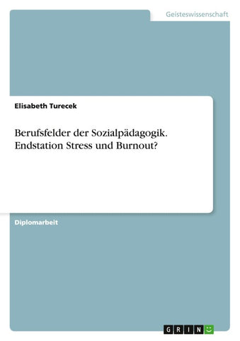 Berufsfelder der Sozialpädagogik. Endstation Stress und Burnout?