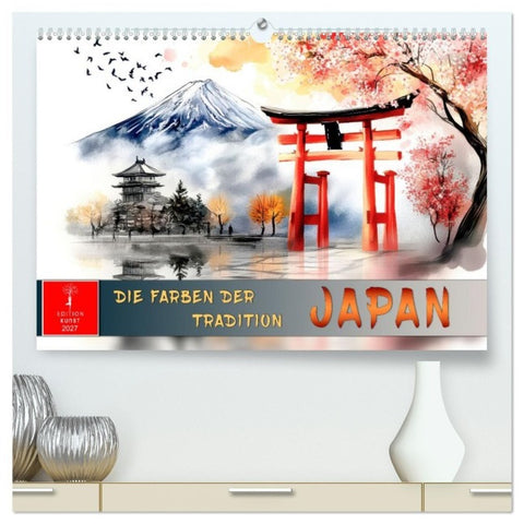 Japan - die Farben der Tradition (hochwertiger Premium Wandkalender 2027 DIN A2 quer), Kunstdruck in Hochglanz