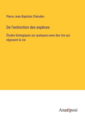 De l'extinction des espèces