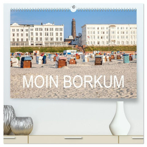 Moin Borkum (hochwertiger Premium Wandkalender 2027 DIN A2 quer), Kunstdruck in Hochglanz