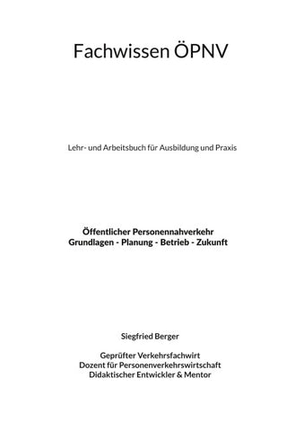Fachwissen ÖPNV