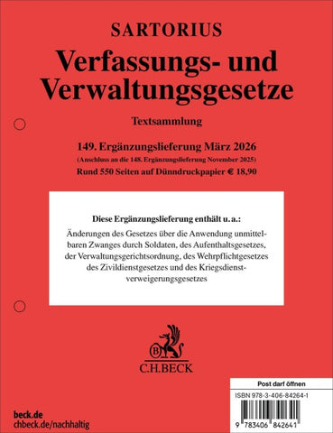 Verfassungs- und Verwaltungsgesetze 149. Ergänzungslieferung
