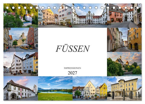 Füssen Impressionen (Tischkalender 2027 DIN A5 quer), CALVENDO Monatskalender