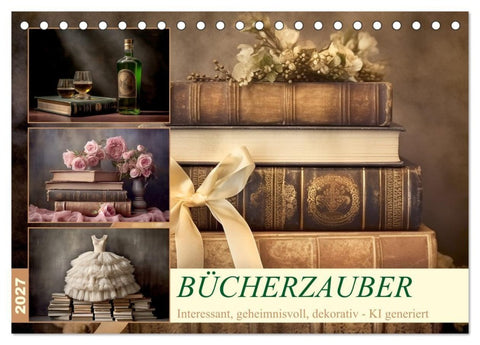 Bücherzauber (Tischkalender 2027 DIN A5 quer), CALVENDO Monatskalender