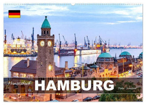 Hansestadt Hamburg (Wandkalender 2027 DIN A2 quer), CALVENDO Monatskalender