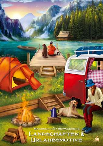 Landschaften & Urlaubsmotive – Malbuch für Erwachsene mit 50 wunderschönen Ausmalmotiven