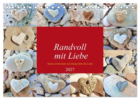 Randvoll mit Liebe (Tischkalender 2027 DIN A5 quer), CALVENDO Monatskalender