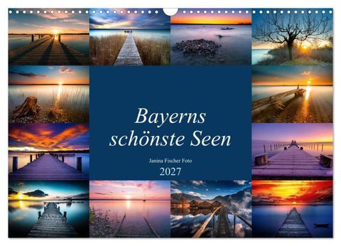 Schöne Seen in Bayern (Wandkalender 2027 DIN A3 quer), CALVENDO Monatskalender
