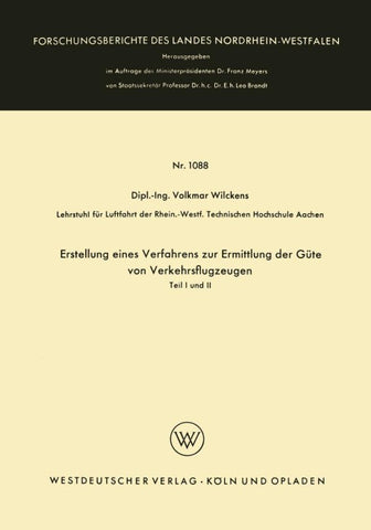 Erstellung eines Verfahrens zur Ermittlung der Güte von Verkehrsflugzeugen