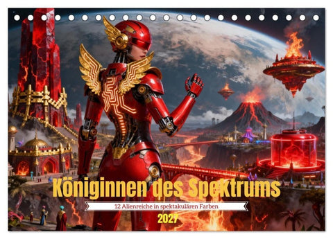Königinnen des Spektrums (Tischkalender 2027 DIN A5 quer), CALVENDO Monatskalender