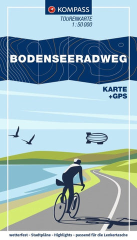 KOMPASS Fahrrad-Tourenkarte Bodenseeradweg 1:50.000