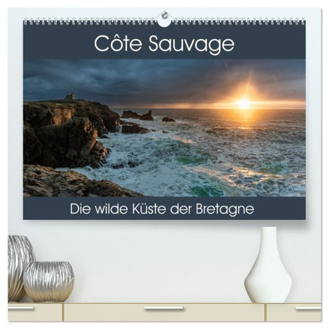 Côte Sauvage - Die wilde Küste der Bretagne (hochwertiger Premium Wandkalender 2026 DIN A2 quer), Kunstdruck in Hochglanz