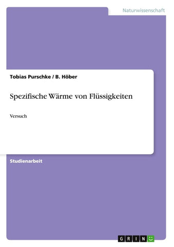 Spezifische Wärme von Flüssigkeiten
