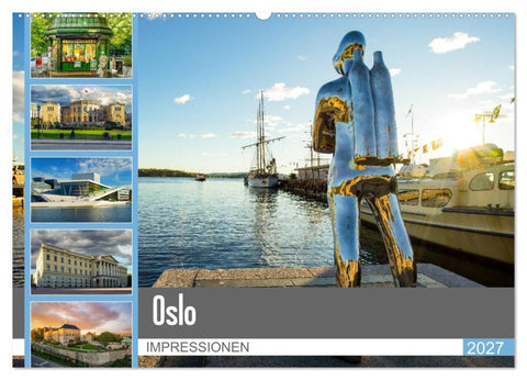Oslo Impressionen (Wandkalender 2027 DIN A2 quer), CALVENDO Monatskalender