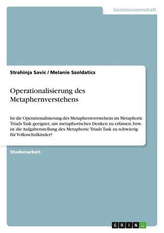 Operationalisierung des Metaphernverstehens