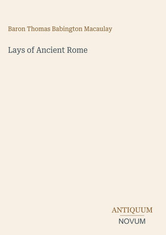 Lays of Ancient Rome