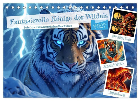 Fantasievolle Könige der Wildnis (Tischkalender 2027 DIN A5 quer), CALVENDO Monatskalender