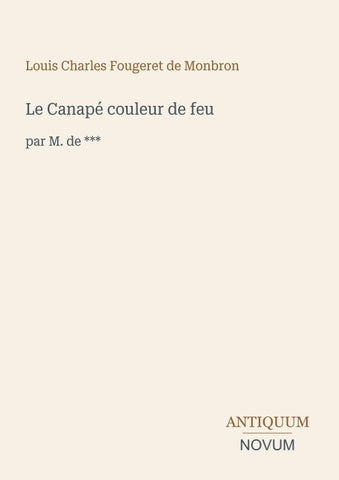 Le Canapé couleur de feu
