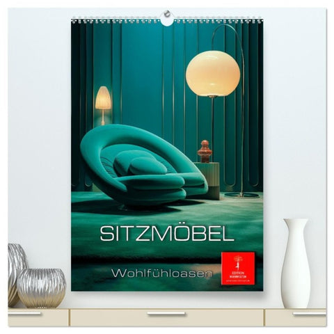 Sitzmöbel Wohlfühloasen (hochwertiger Premium Wandkalender 2027 DIN A2 hoch), Kunstdruck in Hochglanz