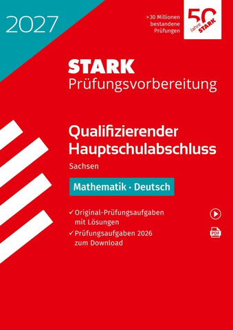 STARK Mathematik, Deutsch - Qualifizierender Hauptschulabschluss 2027 Sachsen - Prüfungsvorbereitung