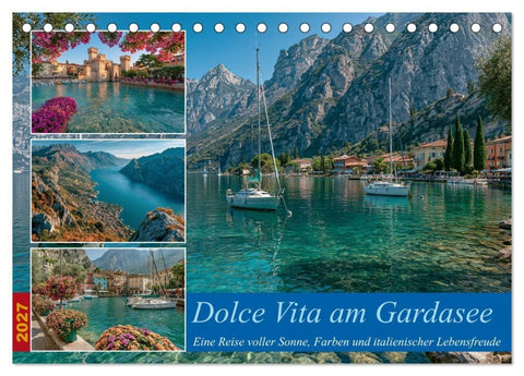 Dolce Vita am Gardasee (Tischkalender 2027 DIN A5 quer), CALVENDO Monatskalender