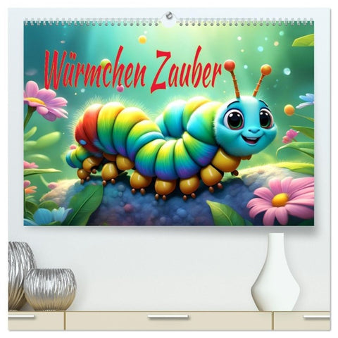 Würmchen Zauber (hochwertiger Premium Wandkalender 2027 DIN A2 quer), Kunstdruck in Hochglanz
