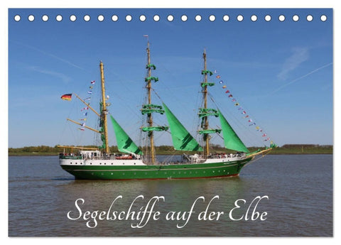 Segelschiffe auf der Elbe (Tischkalender 2027 DIN A5 quer), CALVENDO Monatskalender