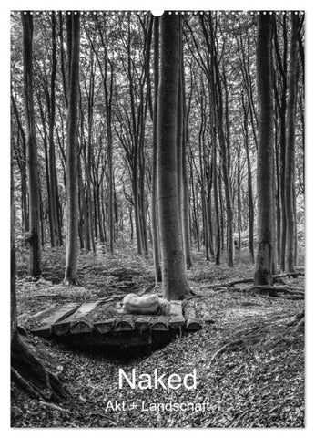 Naked: Akt + Landschaft (Wandkalender 2026 DIN A2 hoch), CALVENDO Monatskalender