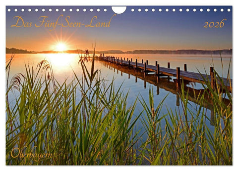 Das Fünf-Seen-Land Oberbayern (Wandkalender 2026 DIN A4 quer), CALVENDO Monatskalender