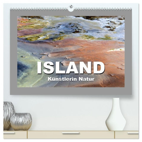 Island - Künstlerin Natur (hochwertiger Premium Wandkalender 2027 DIN A2 quer), Kunstdruck in Hochglanz